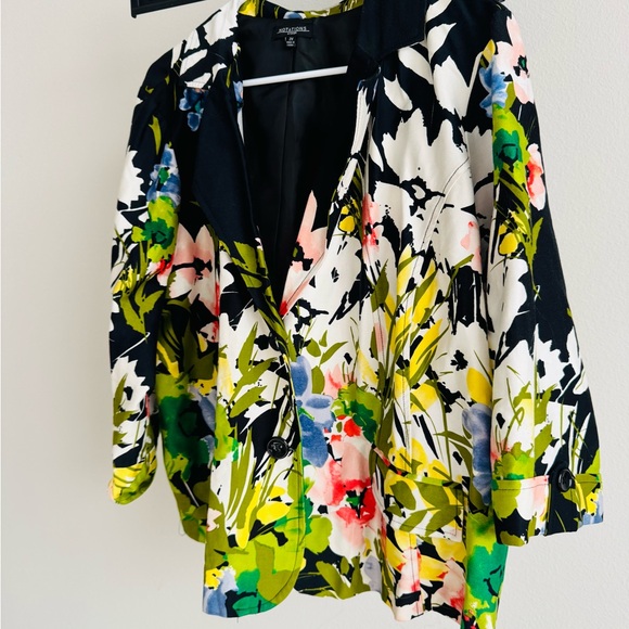 Notations Women's Floral Blouse - Black, Green, Red, Yellow - Picture 4 of 6